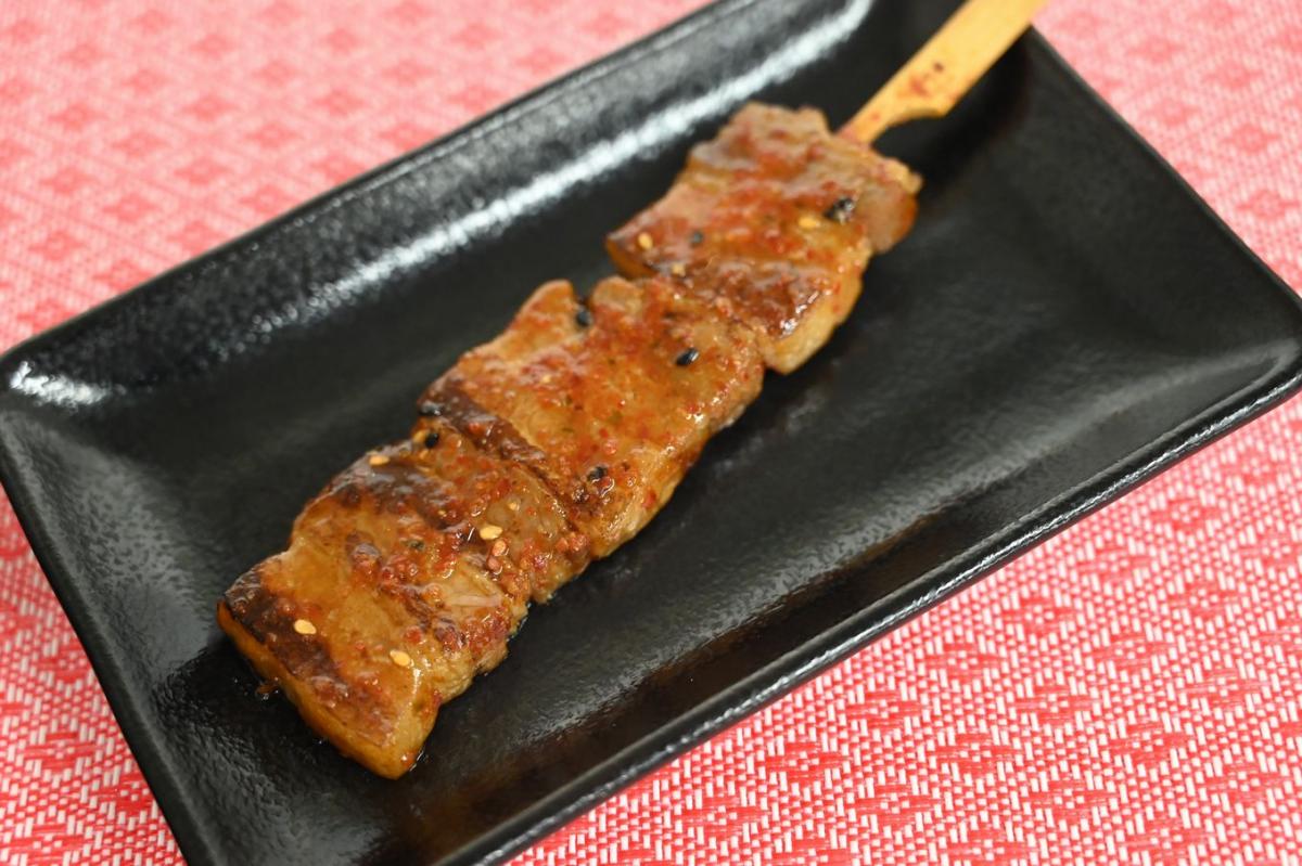七味だれの豚バラ串